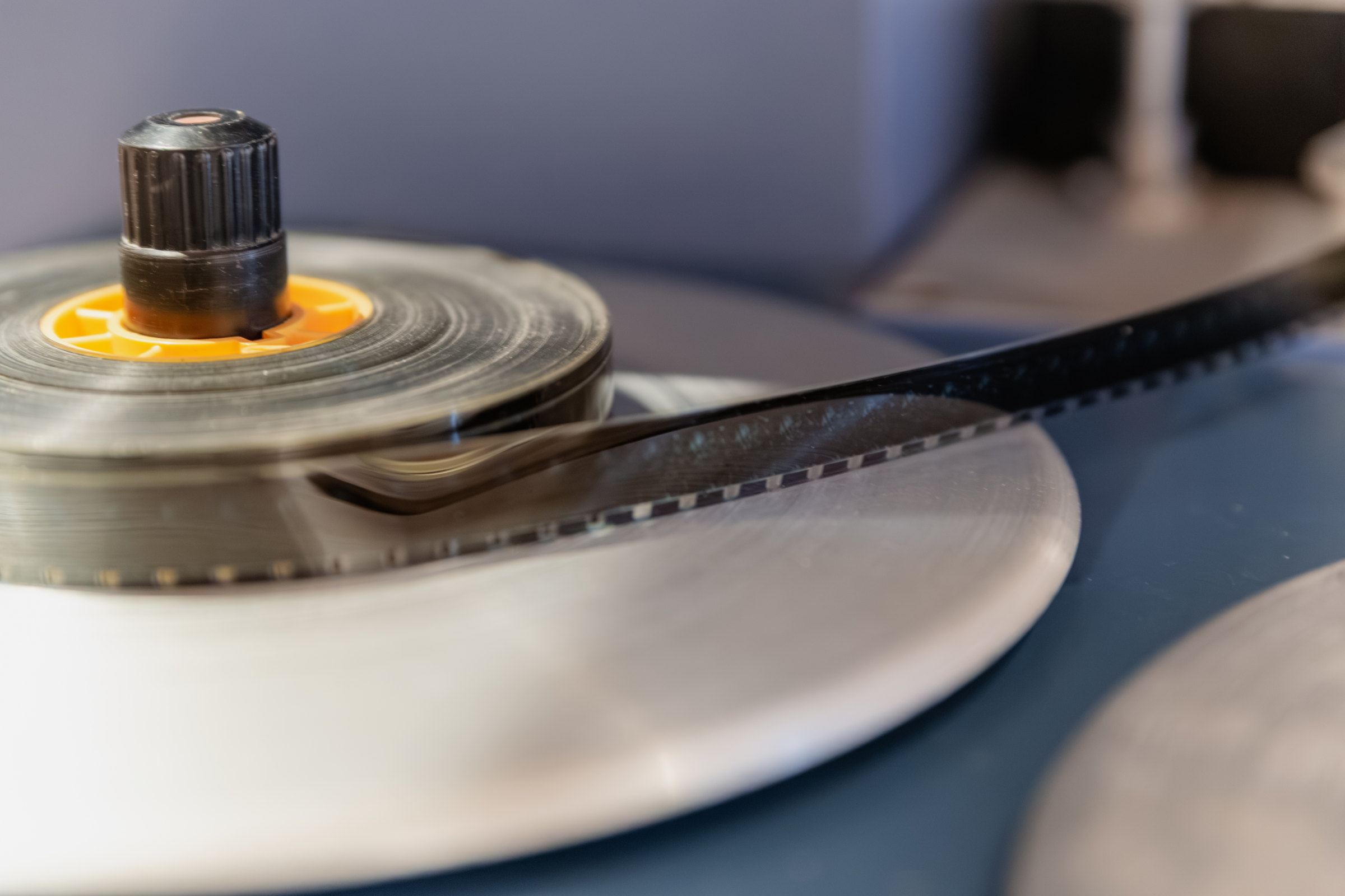 Filmremsa på ett klippbord